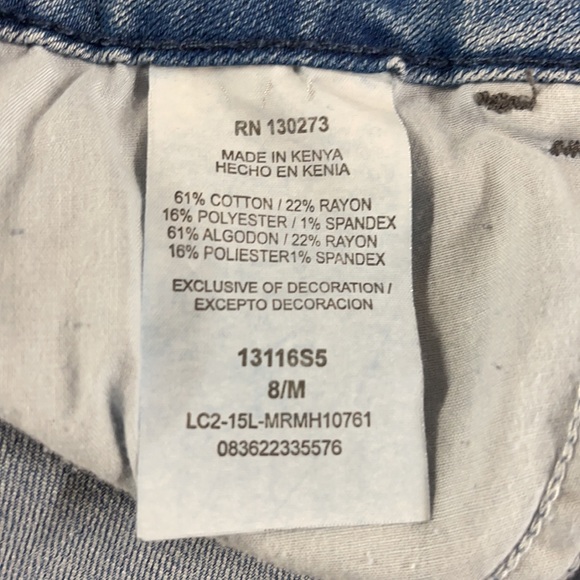 Lee Rider Mid Rise Denim Jean Capri Pants Size 8 - Picture 10 of 11